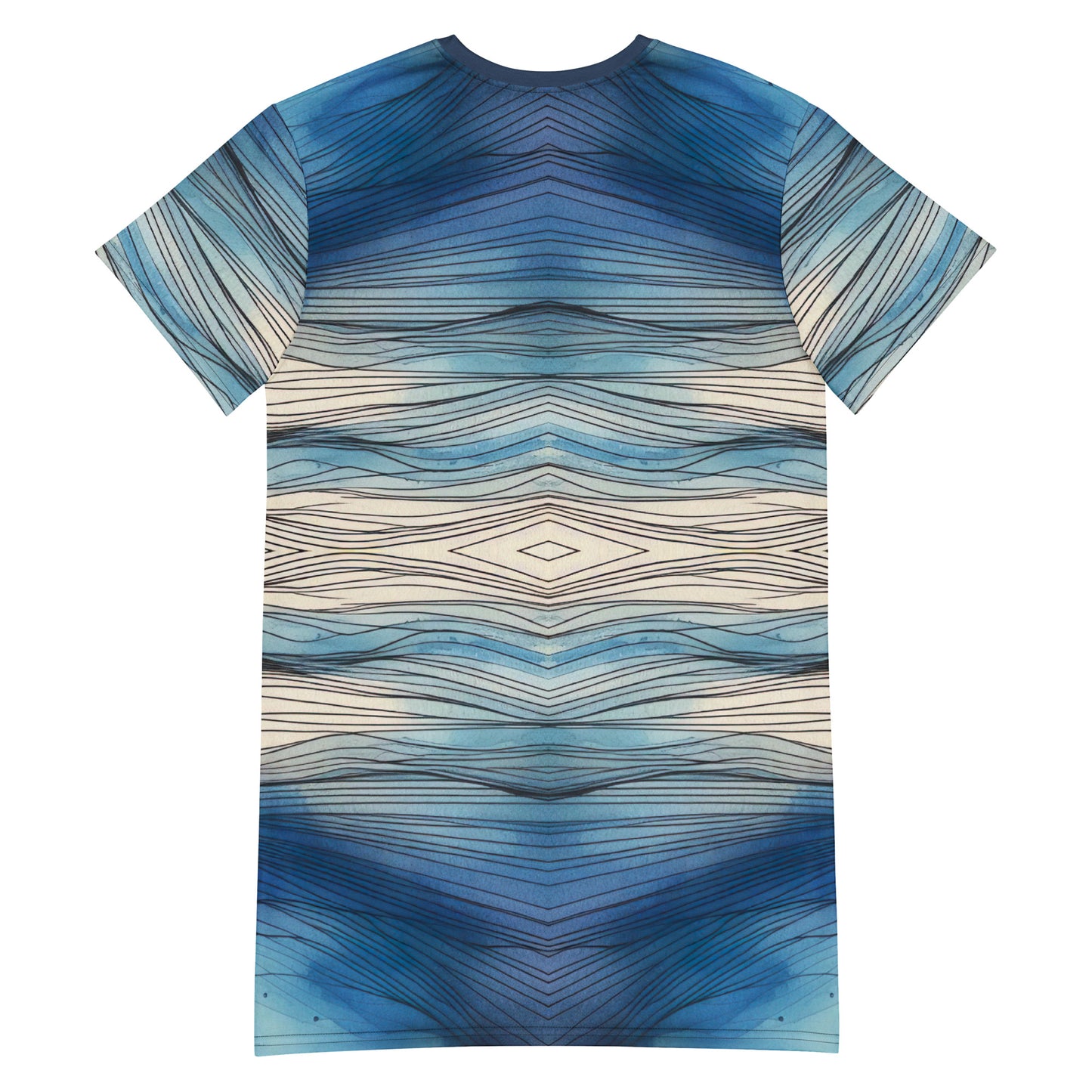 Geometric Waves T-Shirt dress