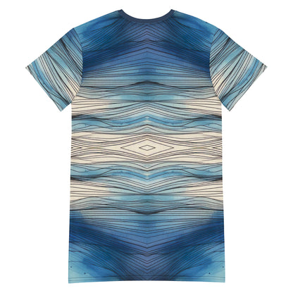 Geometric Waves T-Shirt dress