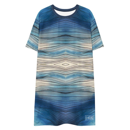 Geometric Waves T-Shirt dress